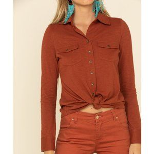 ISO Shyanne knit button front western shirt